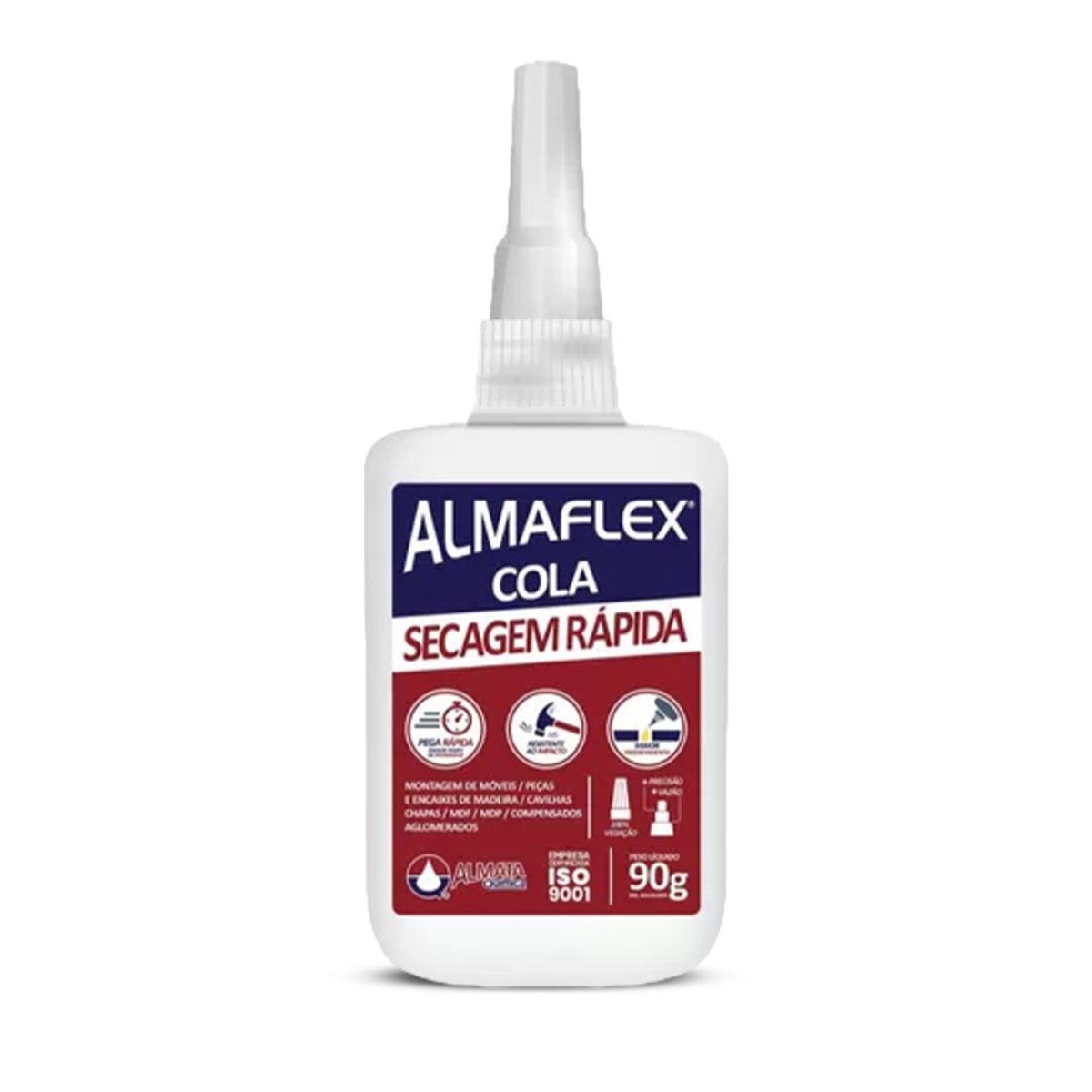 COLA BRANCA SECAGEM RAPIDA ALMAFLEX 90G